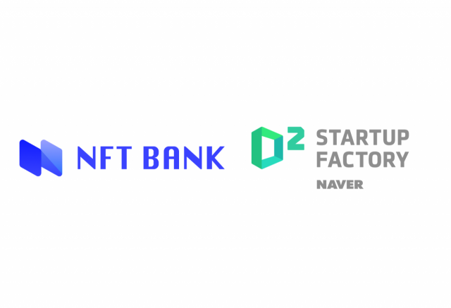 NFT뱅크(왼쪽)와 네이버 D2SF 로고. /사진 제공=네이버