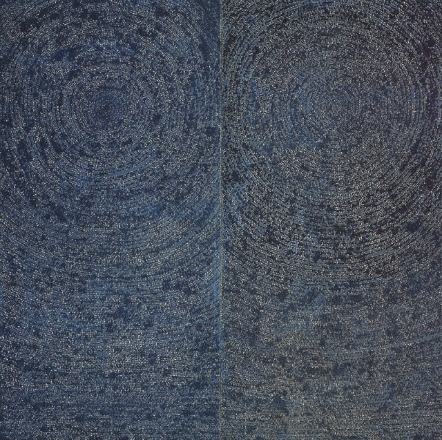 김환기의 '우주 19-Ⅵ-71 #206'. 작가의 전성기 작품으로 두 폭을 합쳐 254x203cm 크기인 대작이다. /사진제공=S2A