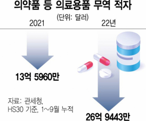 백신 수입 증가에…올 의료용품 무역적자 2배로 늘었다