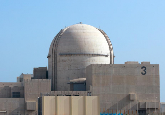 한국전력이 아랍에미리트(UAE)에 수출한 바라카 원전 3호기. 사진제공=한국전력