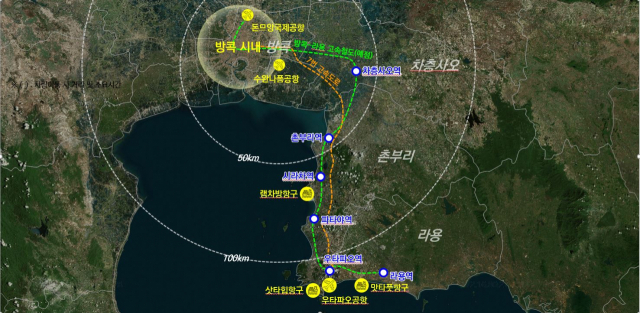 태국 동부경제회랑 경제특구 위치도/사진 제공=한국토지주택공사(LH)