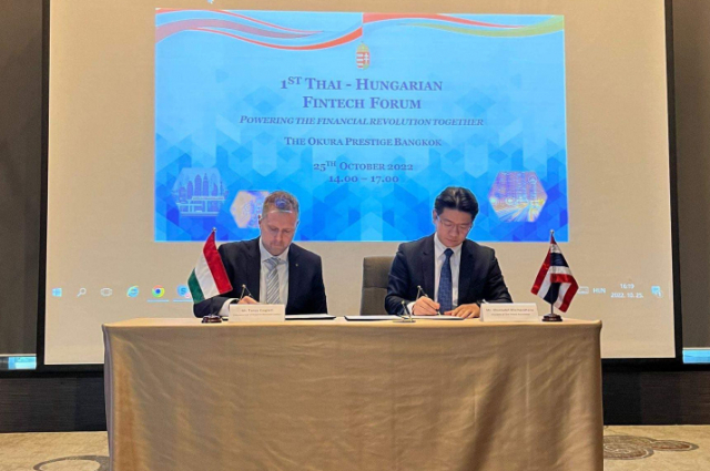 태국 핀테크협회와 헝가리 블록체인 연합이 업무협약을 체결했다./출처=방콕 주재 헝가리 대사관.