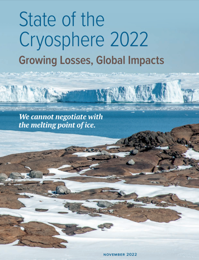 ICCI가 7일(현지시간) 발표한 보고서 ‘2022년 극저온권의 상태’ 표지. ICCI 홈페이지