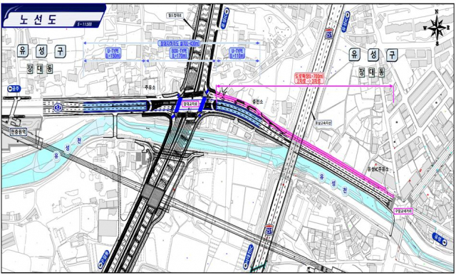 장대교차로 입체화 추진계획안. 사진제공=대전시