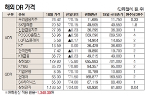 [데이터로 보는 증시]해외 DR 가격(11월 18일)