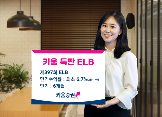 키움증권 모델이 특판 ELB 상품을 소개하고 있다. 사진제공=키움증