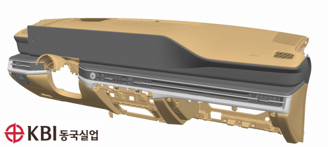 KBI동국실업의 IMG 기술이 적용된 올 뉴 그랜저 크래시패드. 사진 제공=KBI동국실업