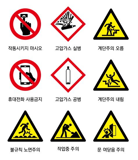 산업현장 안전 디자인을 적용한 픽토그램. 사진 제공=서울시