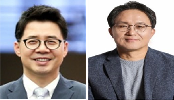 박상규(왼쪽) SK엔무브 사장과 김철중 SK아이이테크놀로지 사장. 사진제공=SK이노베이션