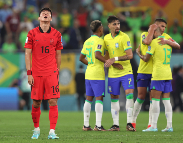 한국, ‘세계 최강’ 브라질에 역대 토너먼트 최다 격차 패