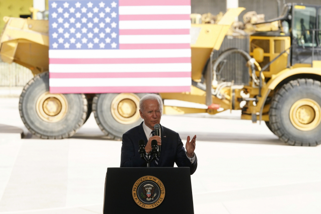 President Joe Biden speaks after touring the Taiwan Semiconductor Manufacturing Company facility in Phoenix, Tuesday, Dec. 6, 2022. (AP Photo/Ross D. Franklin)