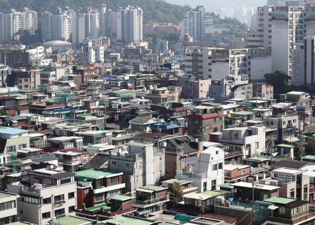 서울의 한 빌라촌 전경. 연합뉴스