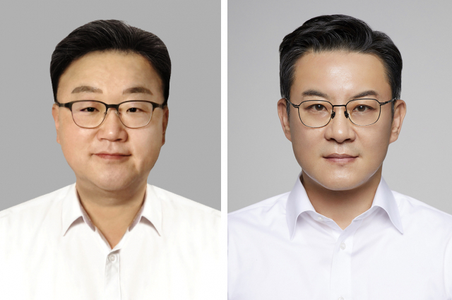 서정호(오른쪽) 한국앤컴퍼니 부사장과 박종호 한국타이어앤테크놀로지 부사장. 사진 제공=한국타이어