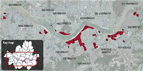 서울 시내 아파트지구 14곳 현황./사진제공=서울시