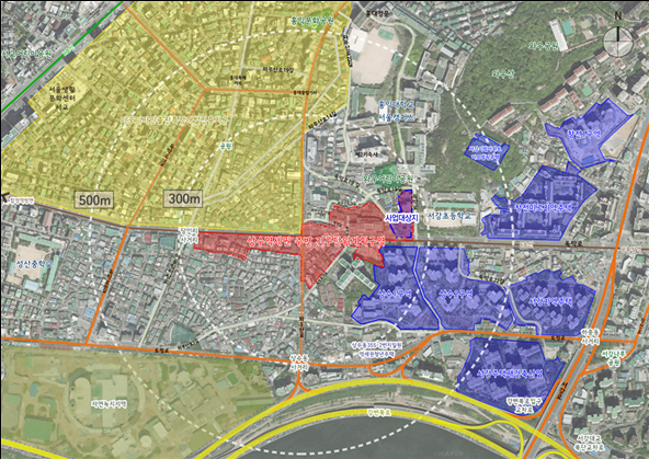 상수역세권 지구단위계획구역 위치도./사진제공=서울시