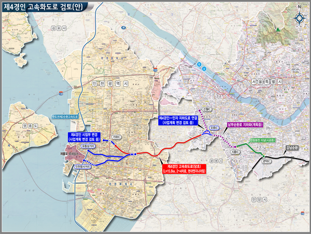 제4경인고속도로 노선도. 사진 제공=인천시