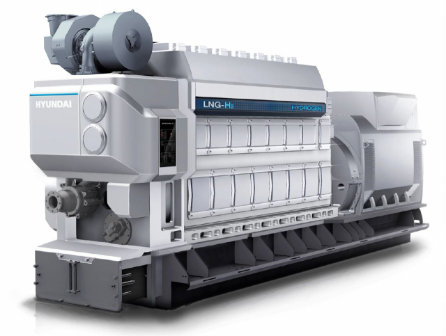 1.5㎿급 액화천연가스(LNG)·수소 혼소 힘센(HiMSEN) 엔진.