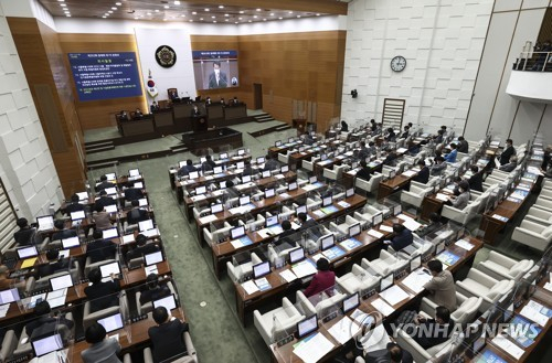 서울시의회 내부. 연합뉴스