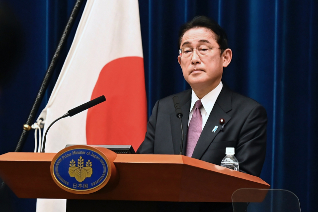 기시다 후미오 일본 총리의 모습. AP연합뉴스
