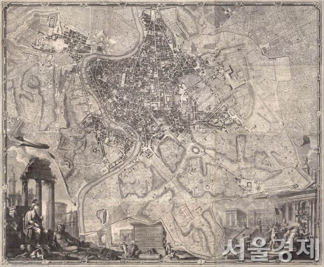이탈리아 로마의 '놀라 지도(1748)'