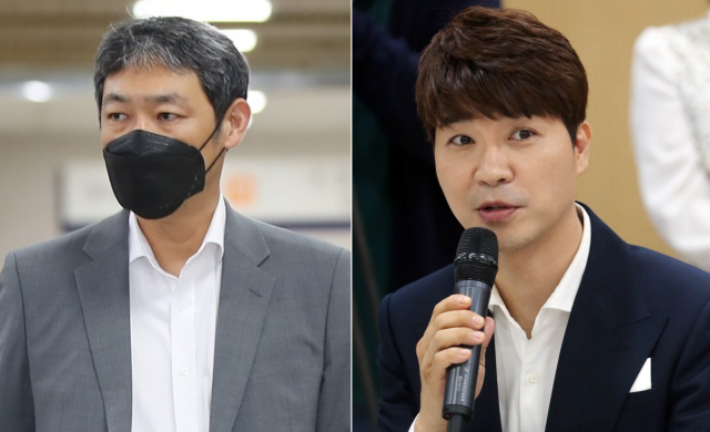 유튜버 김용호(왼쪽)와 방송인 박수홍. 연합뉴스