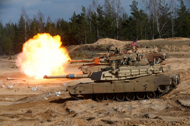 미 육군 M1 에이브럼스 탱크. 로이터연합뉴스