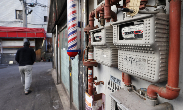 서울 한 주택가에 설치된 가스계량기. 연합뉴스