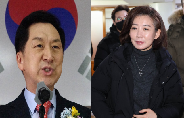 김기현 국민의힘 의원(왼쪽)과 나경원 전 의원. 연합뉴스