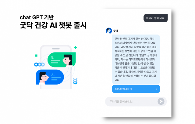 굿닥은 국내 최초로 챗GPT API 기반 ‘건강 AI챗봇’ 서비스를 출시했다. 사진 제공=굿닥