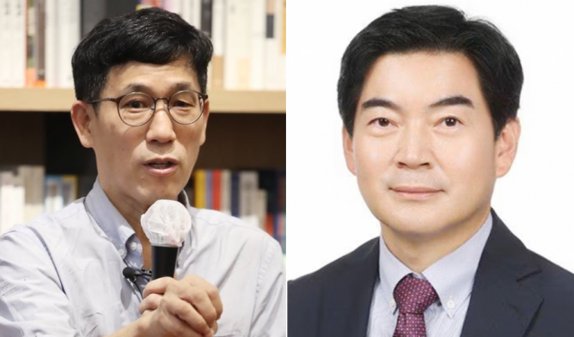 진중권 광운대 특임 교수(왼쪽)와 정순신 변호사. 연합뉴스