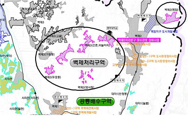 벽제·관산동 오수관로 정비 사업 대상지. 사진 제공=고양시