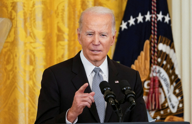 조 바이든 미국 대통령이 20일(현지 시간) 백악관에서 연설하고 있다. 로이터연합뉴스