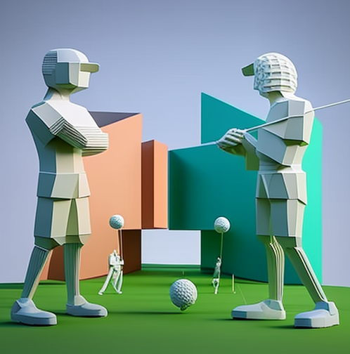 인공지능은 골프에서도 다양한 분야에서 활용될 수 있다. 일러스트=미드저니