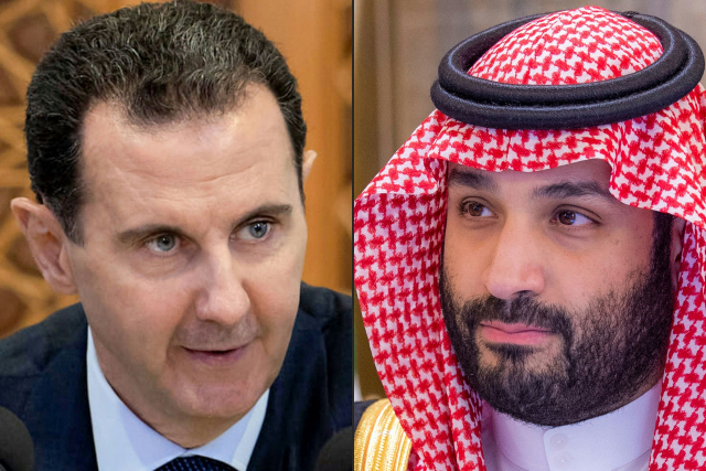 바샤르 알아사드(왼쪽) 시리아 대통령과 무함마드 빈 살만 사우디 왕세자. AFP연합뉴스