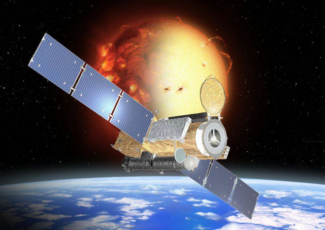 일본 우주항공연구개발기구(JAXA·작사)의 태양 관측 위성 ‘이노데’. 사진 제공=작사