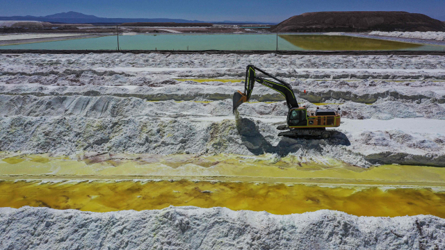 칠레의 아타카마 사막에 있는 리튬 광산 전경(사진은 기사 내용과 관계 없음). AFP연합뉴스