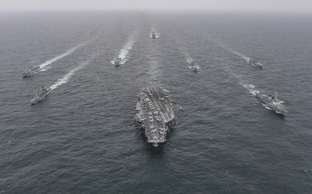 니미츠항모 포함 한미일 해군 연합훈련 공개