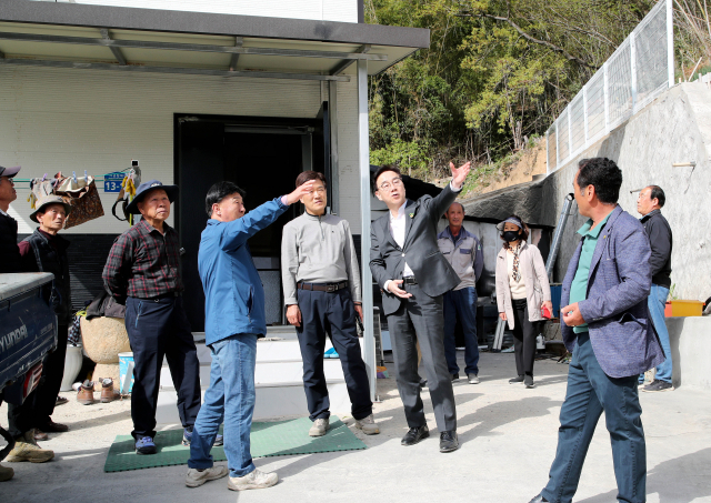 하승철 하동군수, 금남면 화재 피해 세대 위문