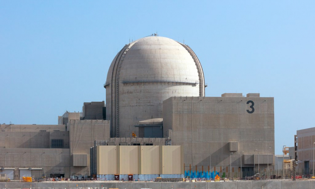 한국의 1호 수출 원자력발전소인 아랍에미리트(UAE) 바라카 원전 3호기 모습. 연합뉴스