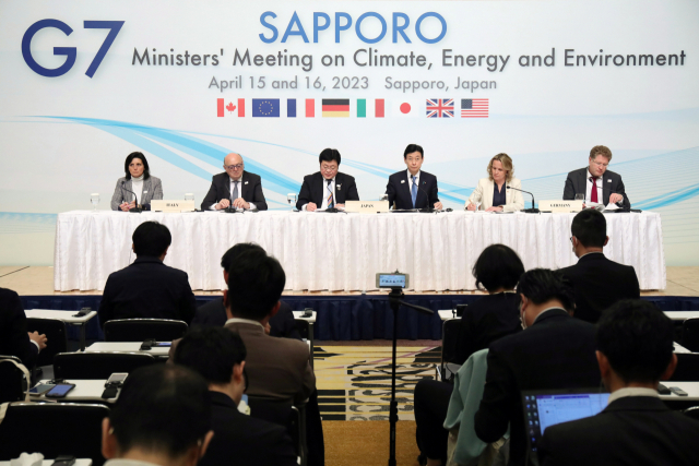 주요 7개국(G7) 기후·에너지·환경 장관 회의가 일본 삿포로에서 15~16일 개최됐다. EPA 연합뉴스
