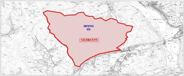 대전시가 토지거래허가구역으로 재지정한 대전교도소 이전사업지구. 사진제공=대전시