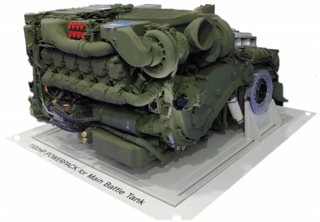 HD현대인프라코어의 K2 전차 엔진.
