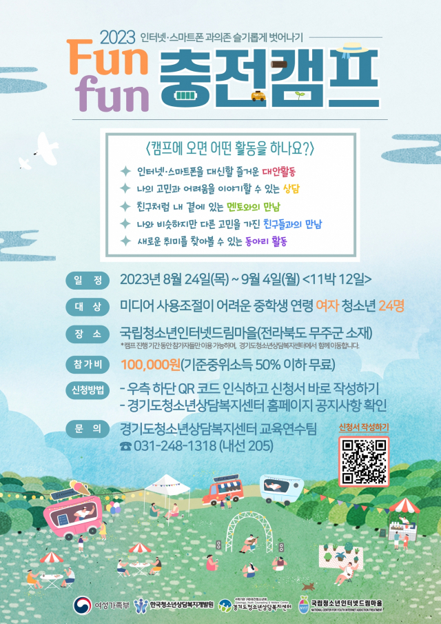 스마트폰에 빠진 여성 청소년 위한 ‘펀 펀(Fun fun) 충전캠프’ 참가자 모집