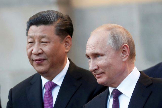 시진핑 중국 국가주석과 블라디미르 푸틴 러시아 대통령. 로이터연합뉴스