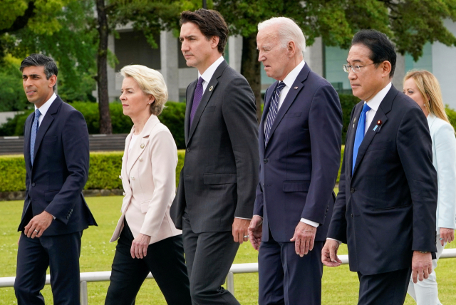 G7, 中겨냥 경제안보협의체 신설…러시아엔 “조건없이 즉각 철수하라”