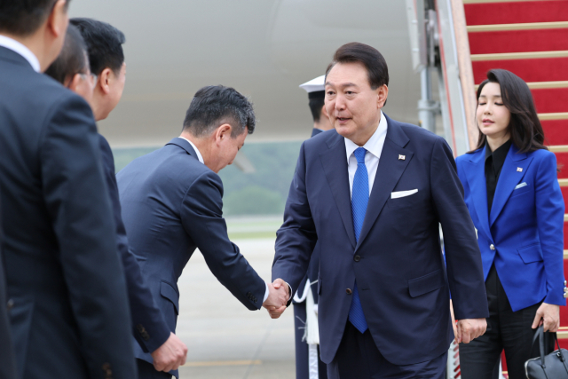 [속보]尹 대통령, G7 정상회의 마치고 서울공항 도착
