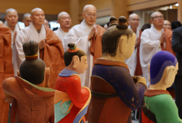 23일 조계종 한국불교역사문화기념관에서 ‘도난 성보 환수 고불식’이 진행중이다. 연합뉴스