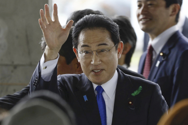 기시다 후미오 일본 총리의 모습. 교도연합뉴스