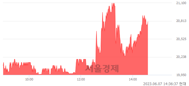 <코>아미코젠, 4.79% 오르며 체결강도 강세 지속(151%)