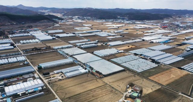 대규모 시스템 반도체 국가산업단지로 지정된 경기도 용인시 처인구 남사읍 일대 모습. 연합뉴스